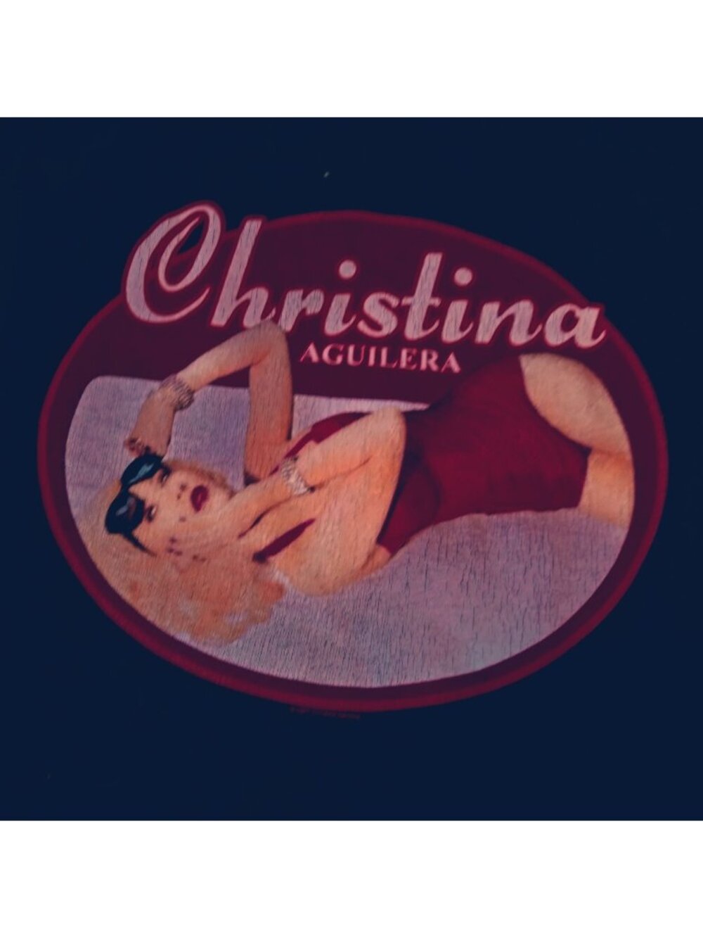 Christina Aguilera 2007 Back to Basics Tour Anvil T Shirt Cotton Black Tee 2007